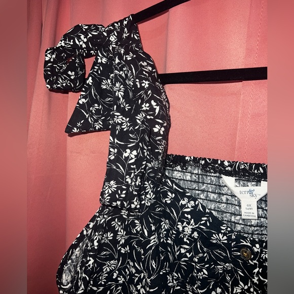 Terra & Sky Women's Plus Size Button Front Tie Shoulder Dress-OX NWOT - Picture 5 of 6